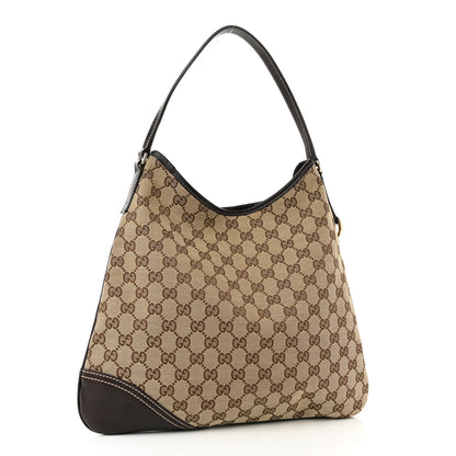 Gucci Monogram Medium New Britt Hobo Dark Brown 3 of 10