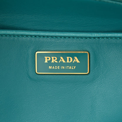 Prada Ostrich Medium Galleria Double Zip Tote Turchese 6 of 12