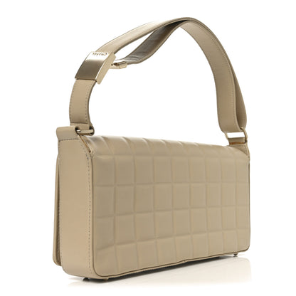 Chanel Lambskin Quilted CC Chocolate Bar Flap Beige 3 of 12