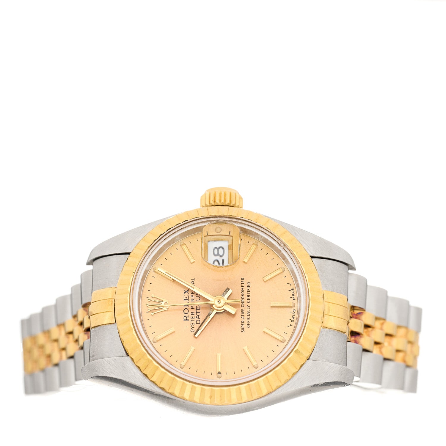 Rolex Stainless Steel 18K Yellow Gold 26mm Oyster Perpetual Datejust Watch Champagne 69173 2 of 4