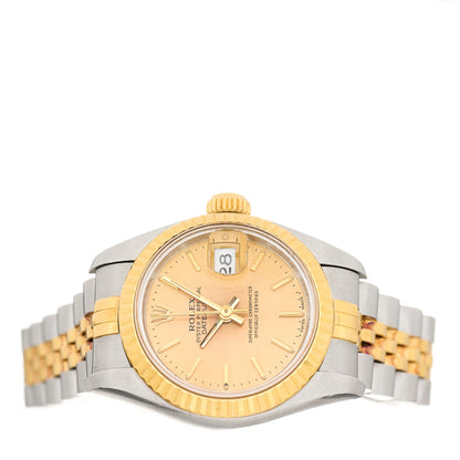Rolex Stainless Steel 18K Yellow Gold 26mm Oyster Perpetual Datejust Watch Champagne 69173 2 of 4