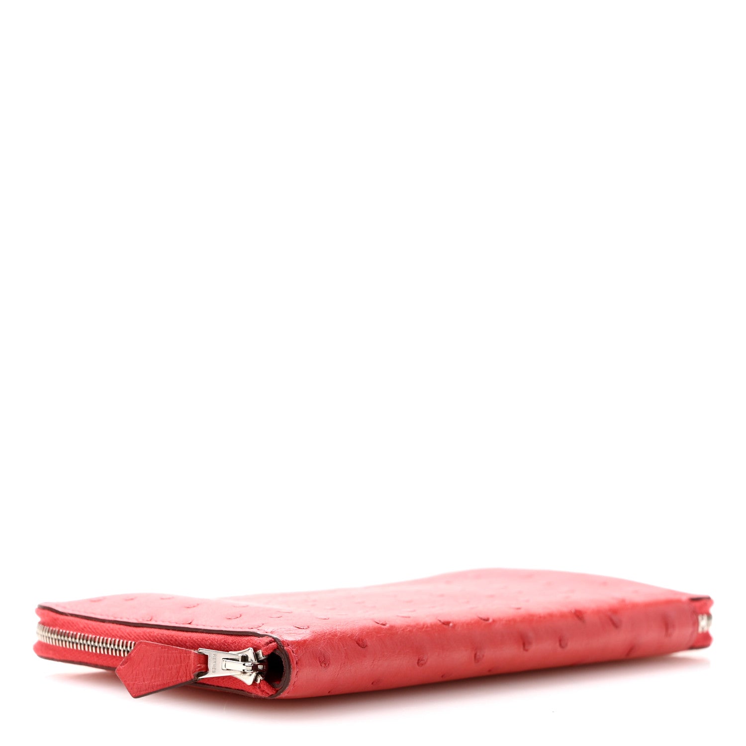 Hermes Ostrich Azap Wallet Rouge Vif 4 of 11