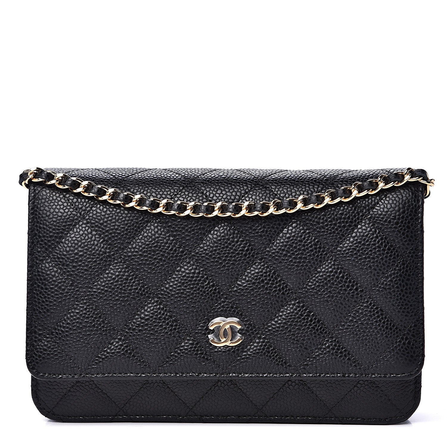 Chanel Caviar Quilted Wallet On Chain WOC Black 1 of 10