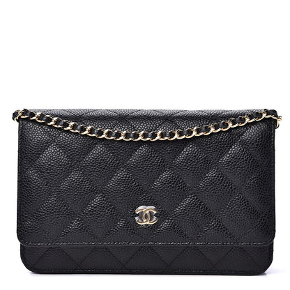 Chanel Caviar Quilted Wallet On Chain WOC Black 1 of 10