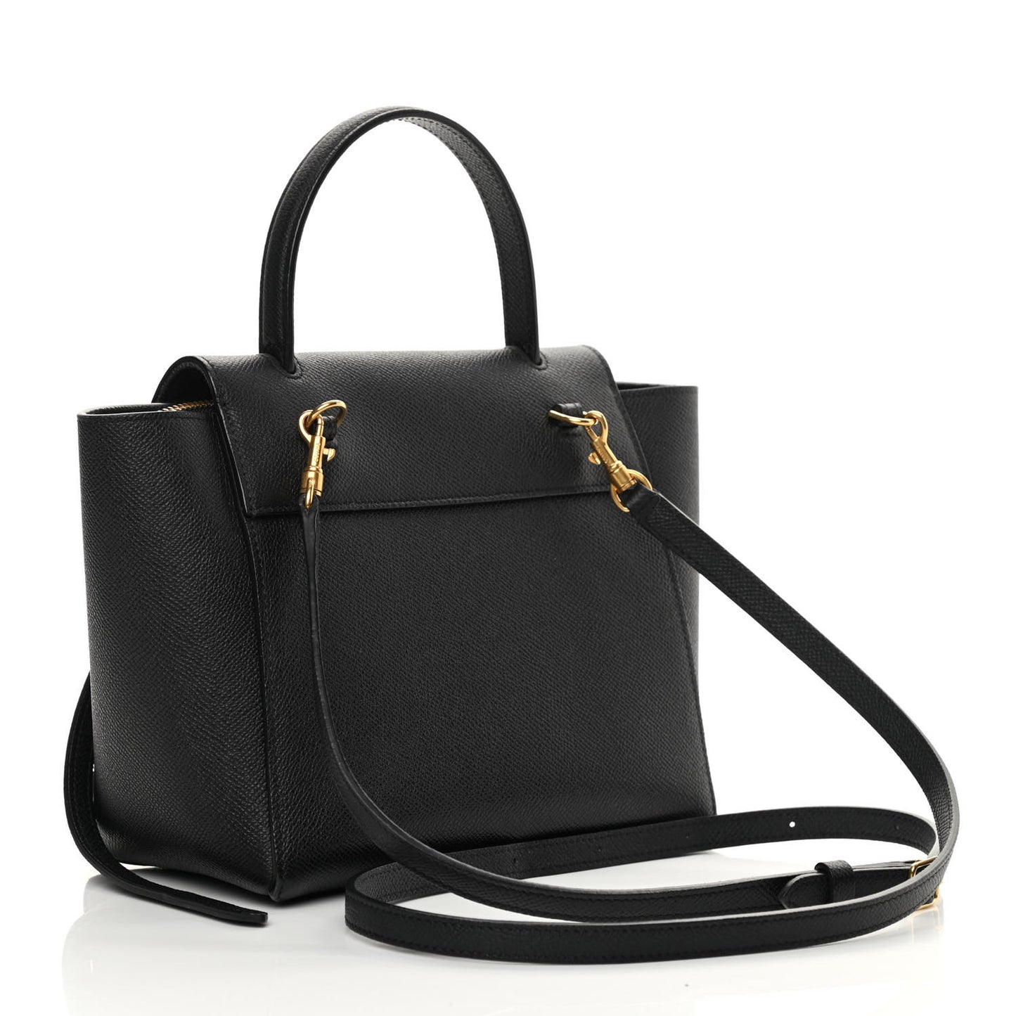 Grained Calfskin Nano Belt Bag Black
