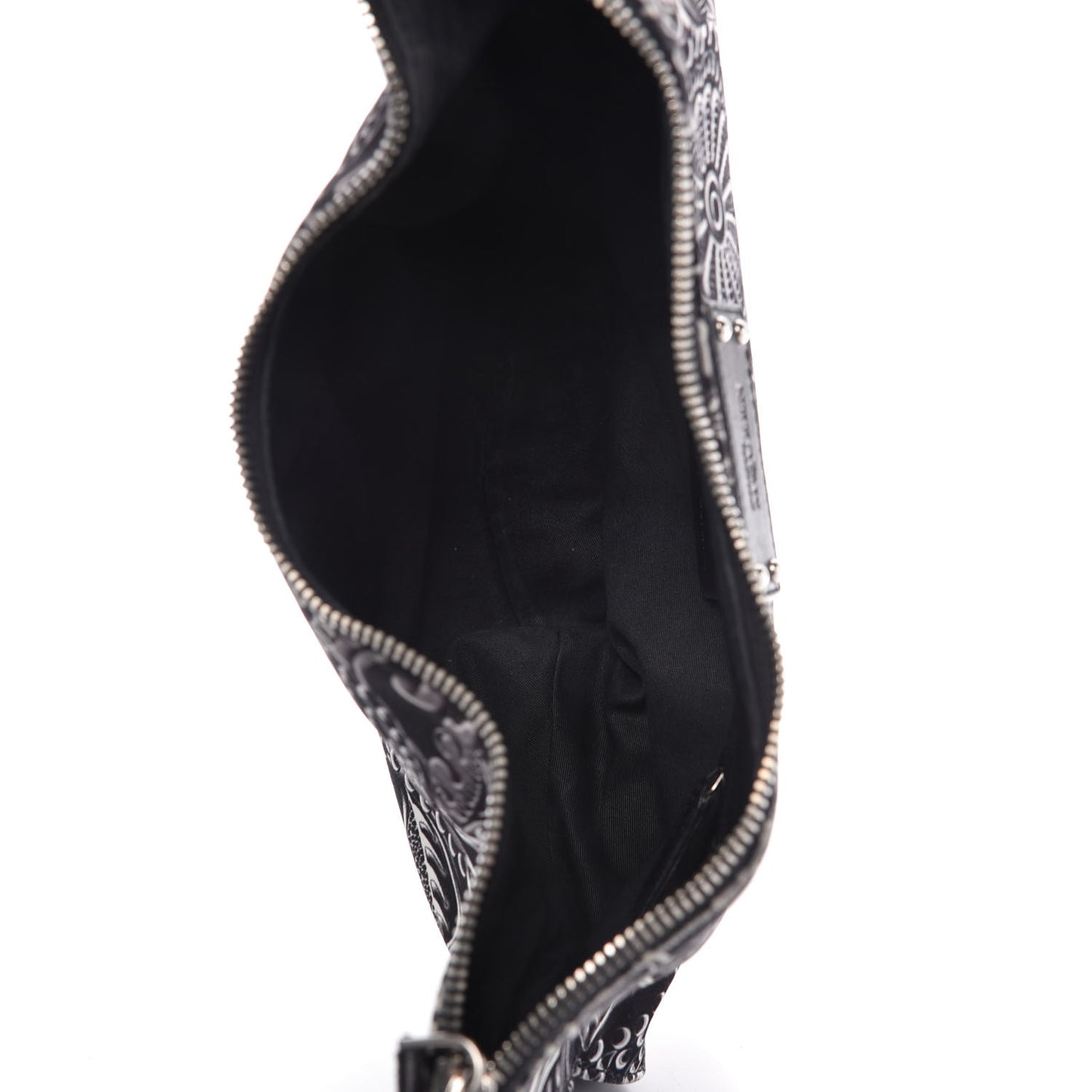 Silk Floral De Manta Clutch Black Silver