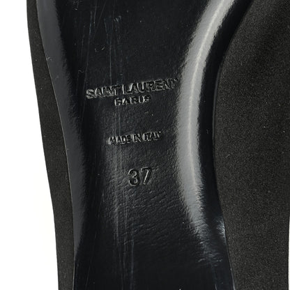 Saint Laurent Crepe Satin Lido Slip On Mule 37 Black 6 of 8