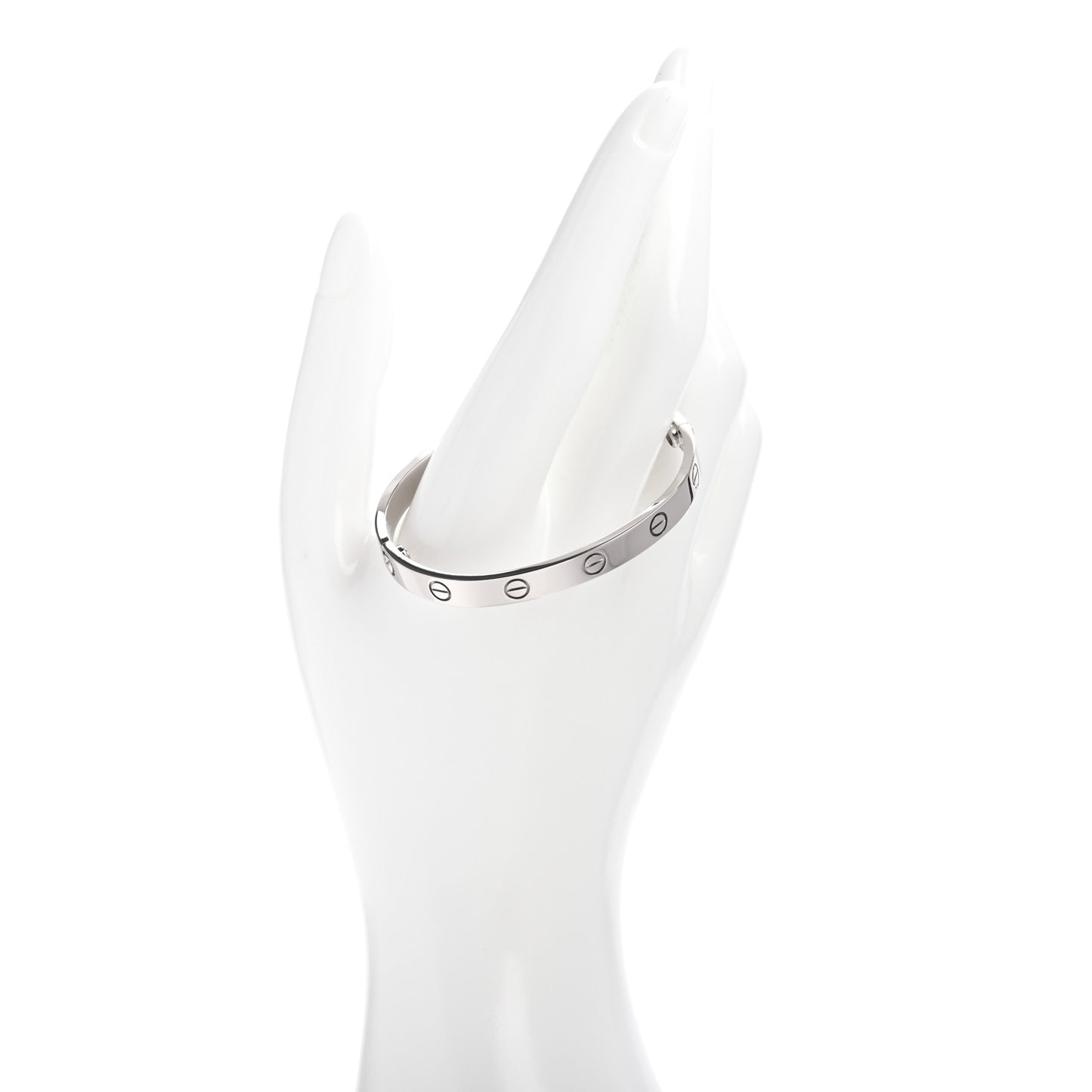 18K White Gold LOVE Bracelet 16