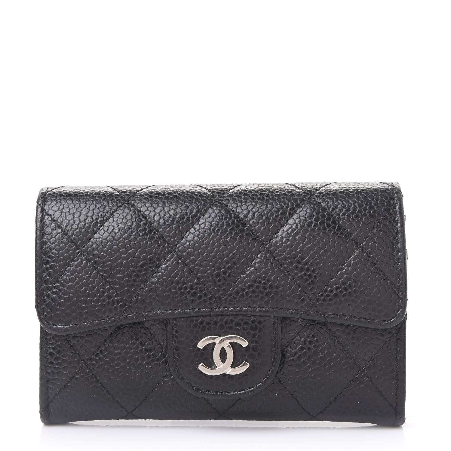 Chanel Caviar Quilted Flap Card Holder Black 1 of 10