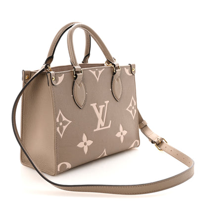 Louis Vuitton Empreinte Monogram Giant Onthego PM Tourterelle Creme 3 of 9