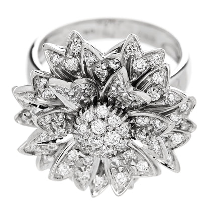 Parker & West by FASHIONPHILE 18K White Gold Diamond 1.10ctw Flower Ring 50 5.25 7 of 11