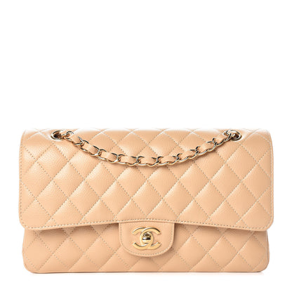 Chanel Caviar Quilted Medium Double Flap Beige Clair 1 of 10