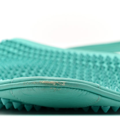 Christian Louboutin Calfskin Spikes Loubiposh Chain Clutch Turquoise 10 of 14