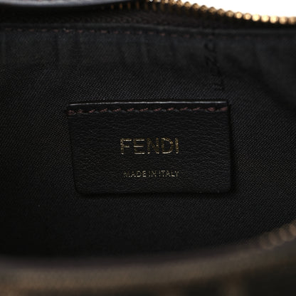 Fendi Fabric Jacquard Vitello Grace FF 1974 Small Fendigraphy Hobo Bag Tobacco Moro Ebano 6 of 10