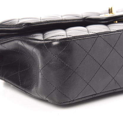 Chanel Lambskin Quilted Medium Double Flap Black 10 of 14
