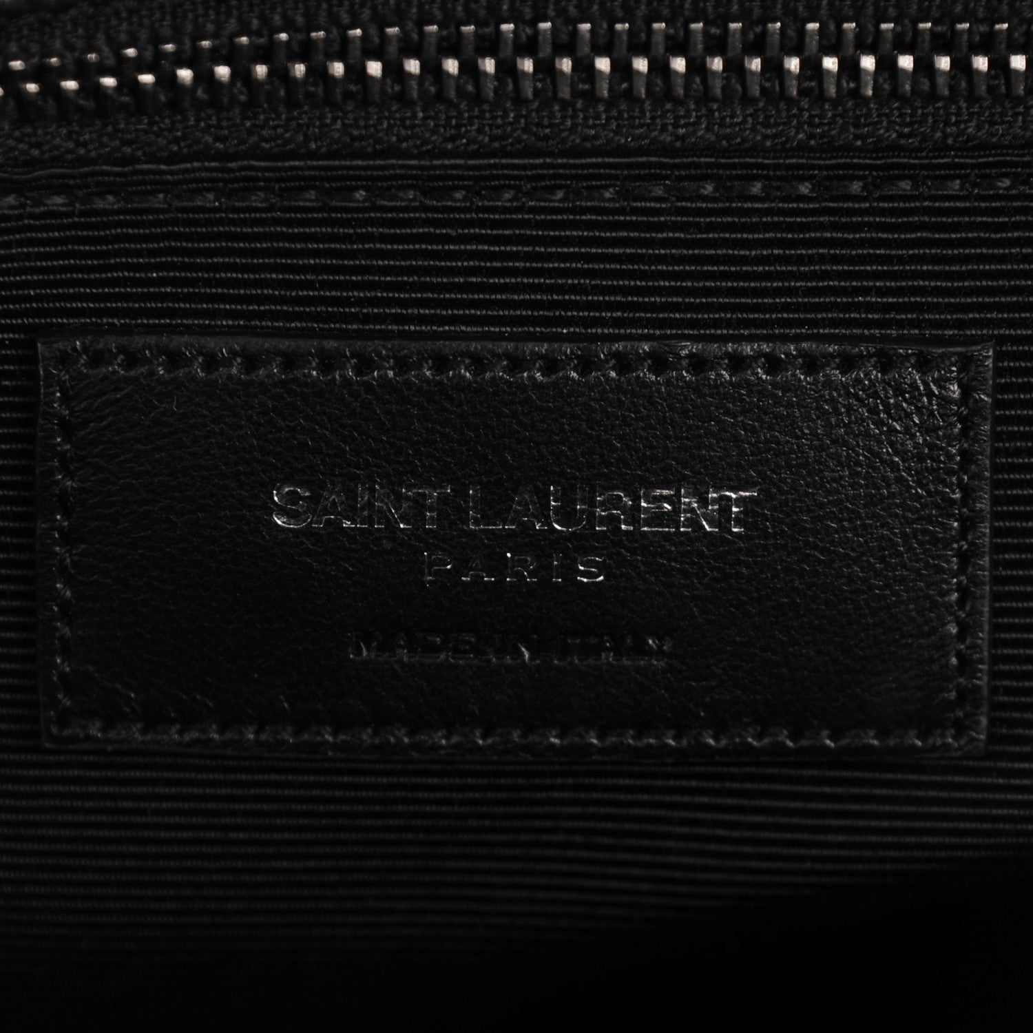 Saint Laurent Sheepskin Matelasse Chevron Large Monogram Shopping Bag Black 6 of 6