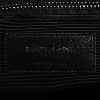 Saint Laurent Sheepskin Matelasse Chevron Large Monogram Shopping Bag Black 6 of 6