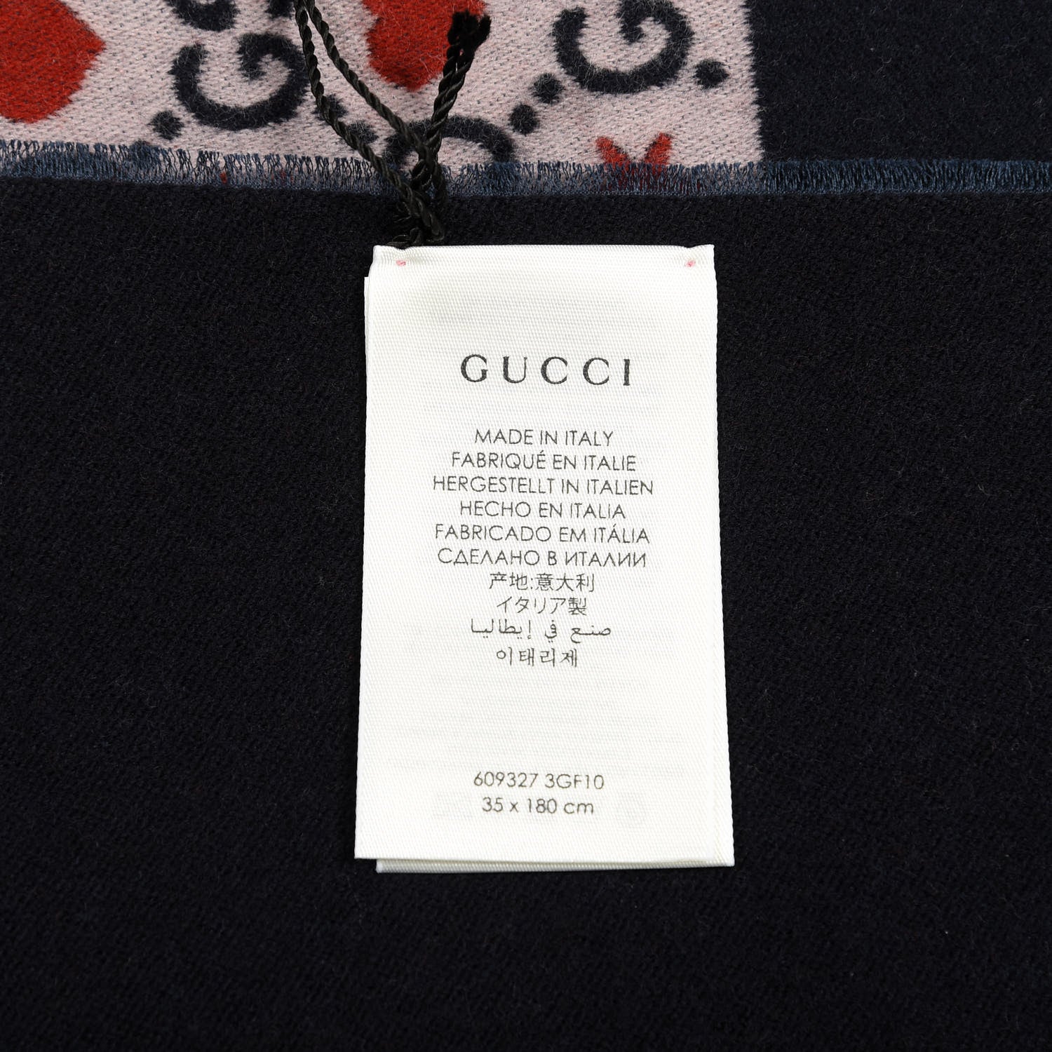 Gucci Wool Cotton GG Monogram MHerry Scarf Violet Pink 3 of 3