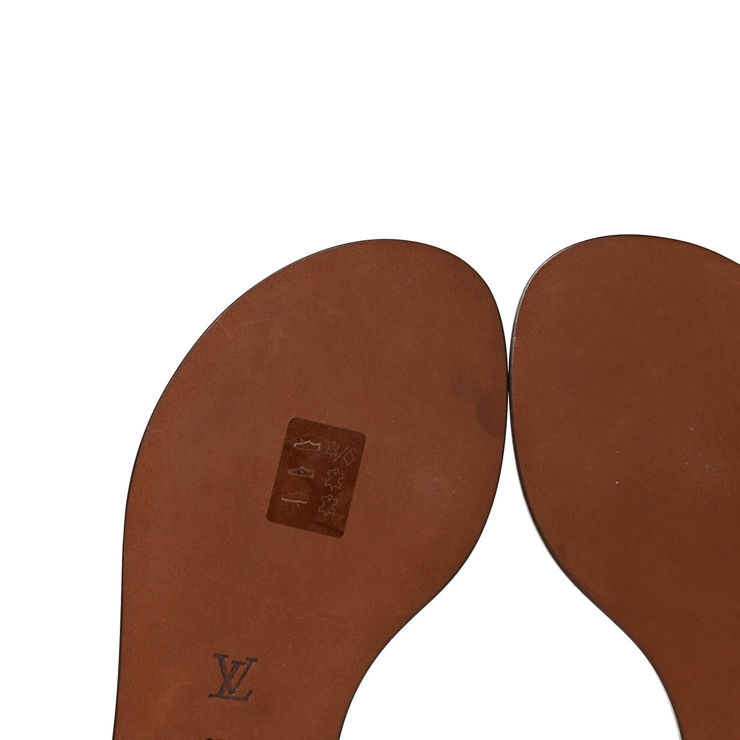 Louis Vuitton Calfskin Monogram Ocean Drive Flat Sandals 37.5 Cognac 12 of 13