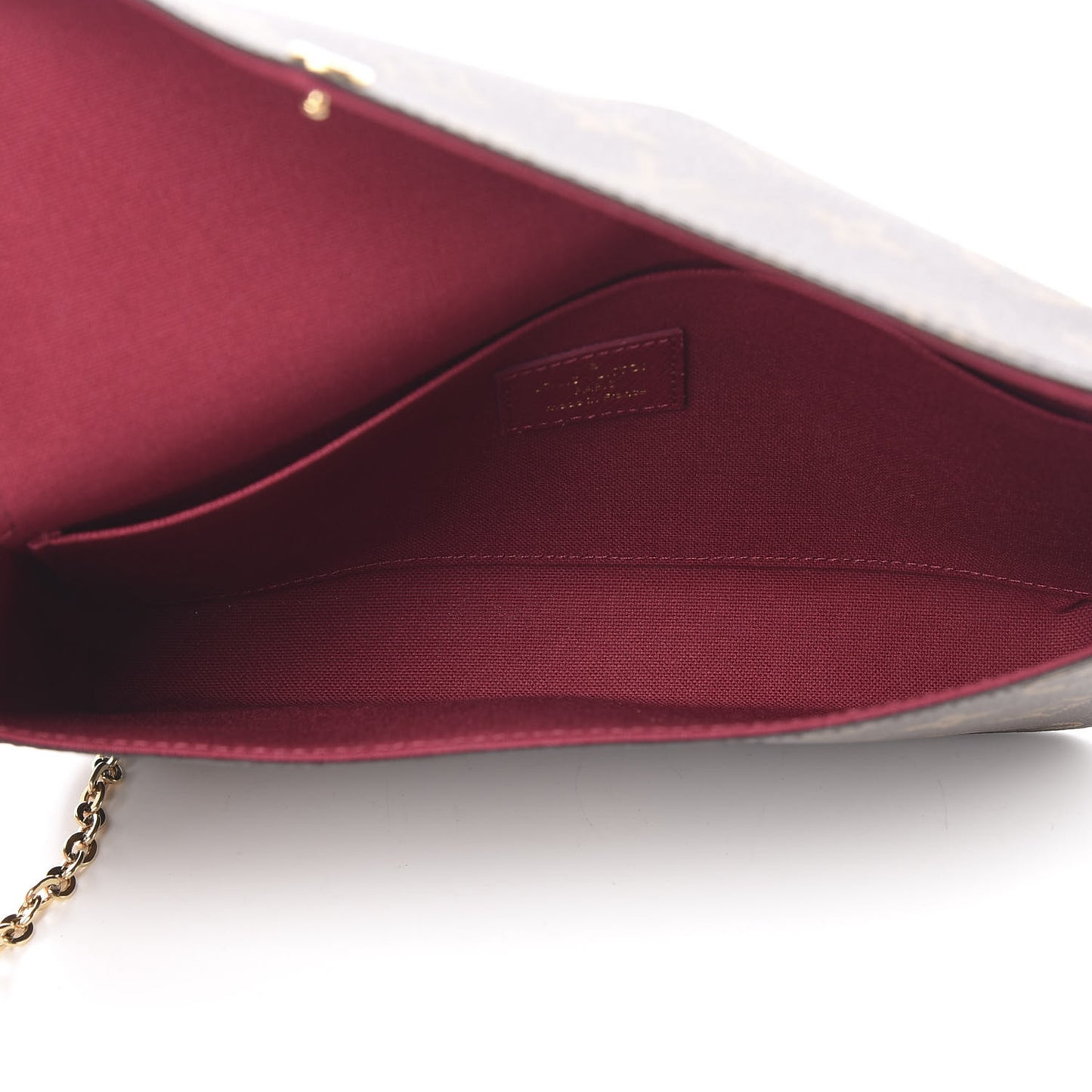 Monogram Pochette Felicie Chain Wallet Fuchsia