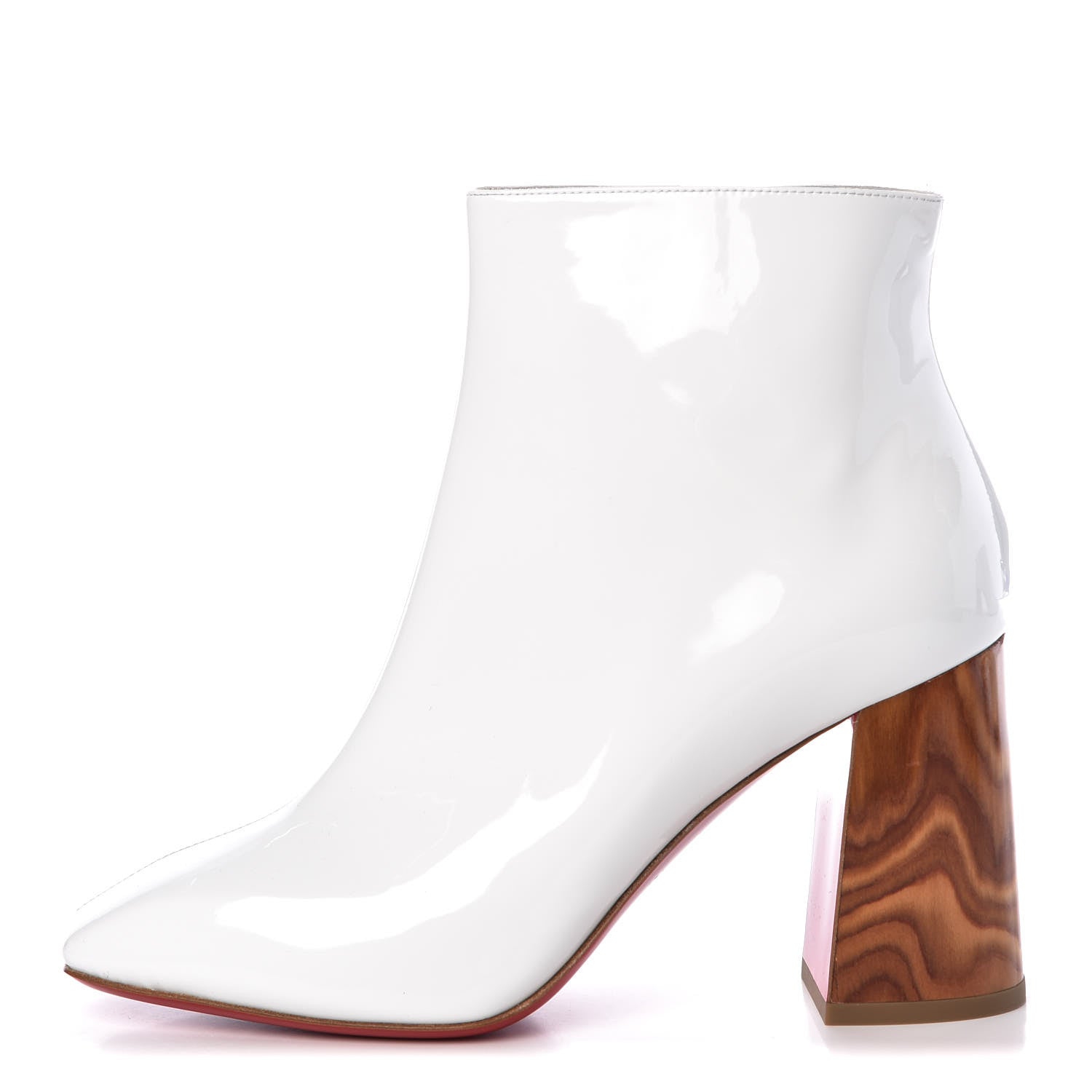 Christian Louboutin Patent Hilconico 85 Booties 39 White 1 of 9