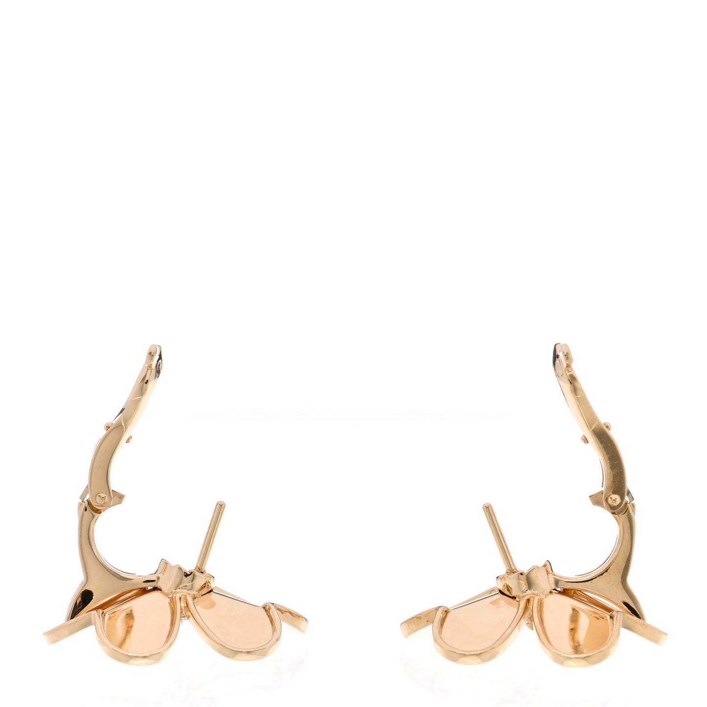 18K Yellow Gold Diamond Large Frivole Earrings
