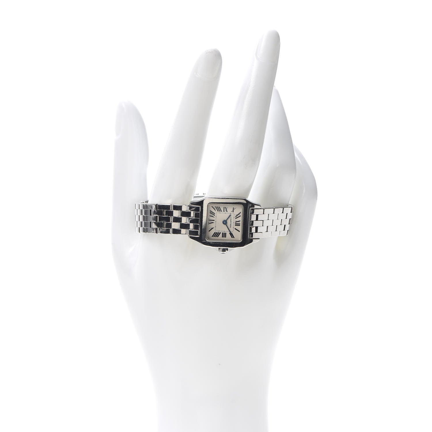 Cartier Stainless Steel 20mm Santos Demoiselle Quartz Watch 2 of 8