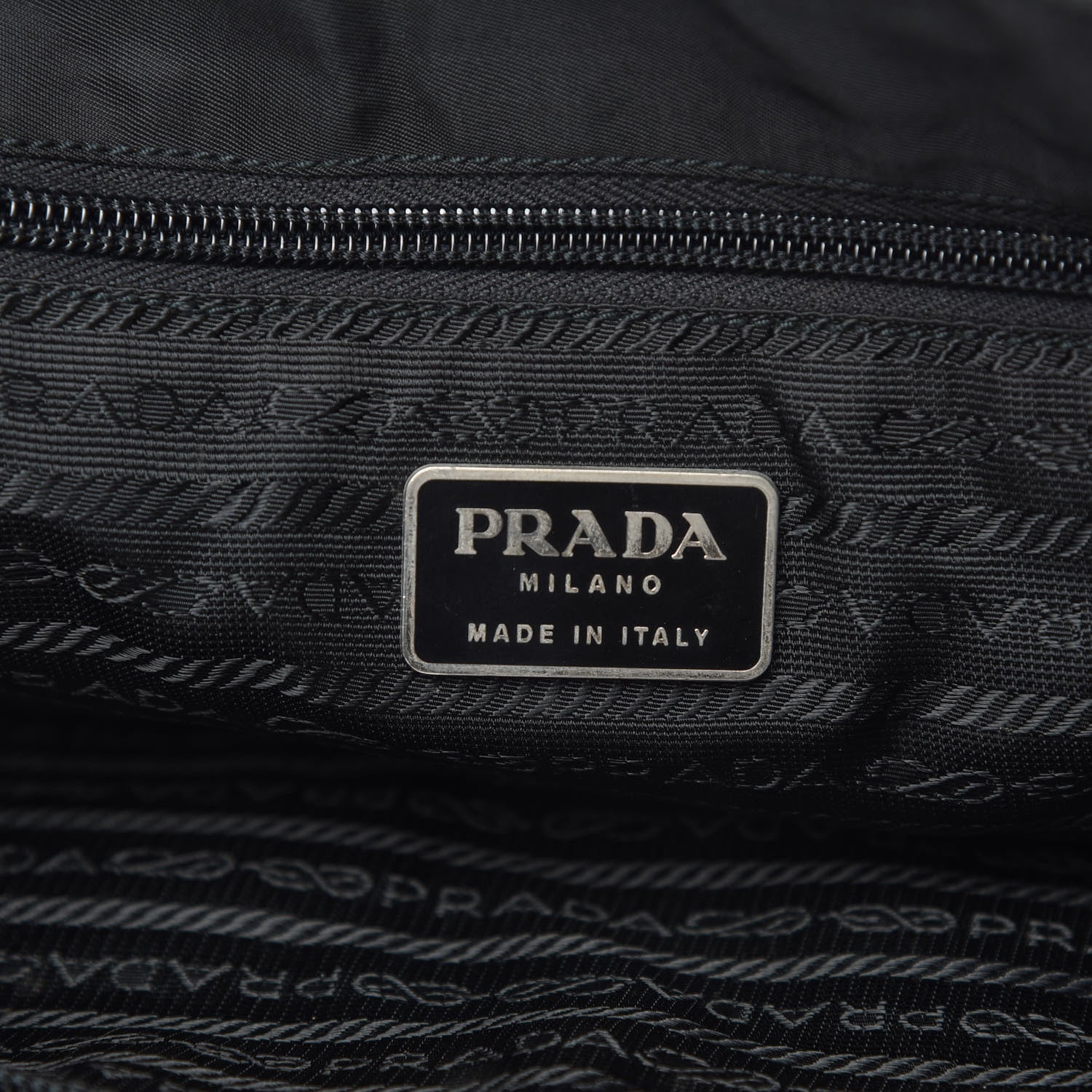Prada Nylon Flat Messenger Bag Black 6 of 9