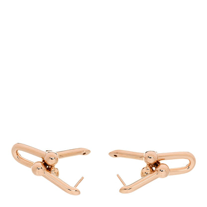 Tiffany 18K Rose Gold Large HardWear Link Earrings 3 of 5