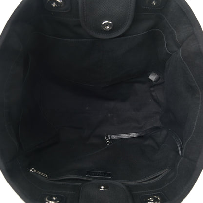 Chanel Canvas Pearl Medium Deauville Tote Black 4 of 12