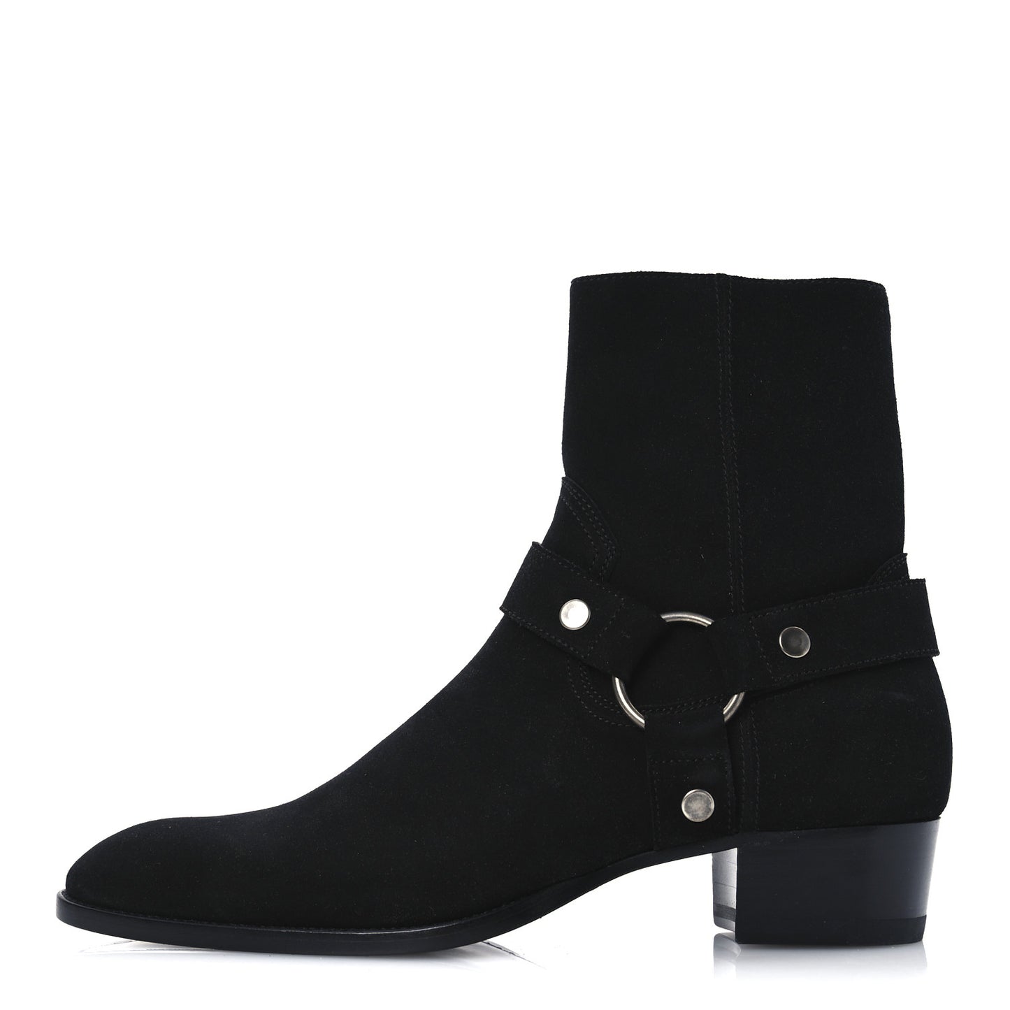 Suede Mens Wyatt Harness Boots 41 Black