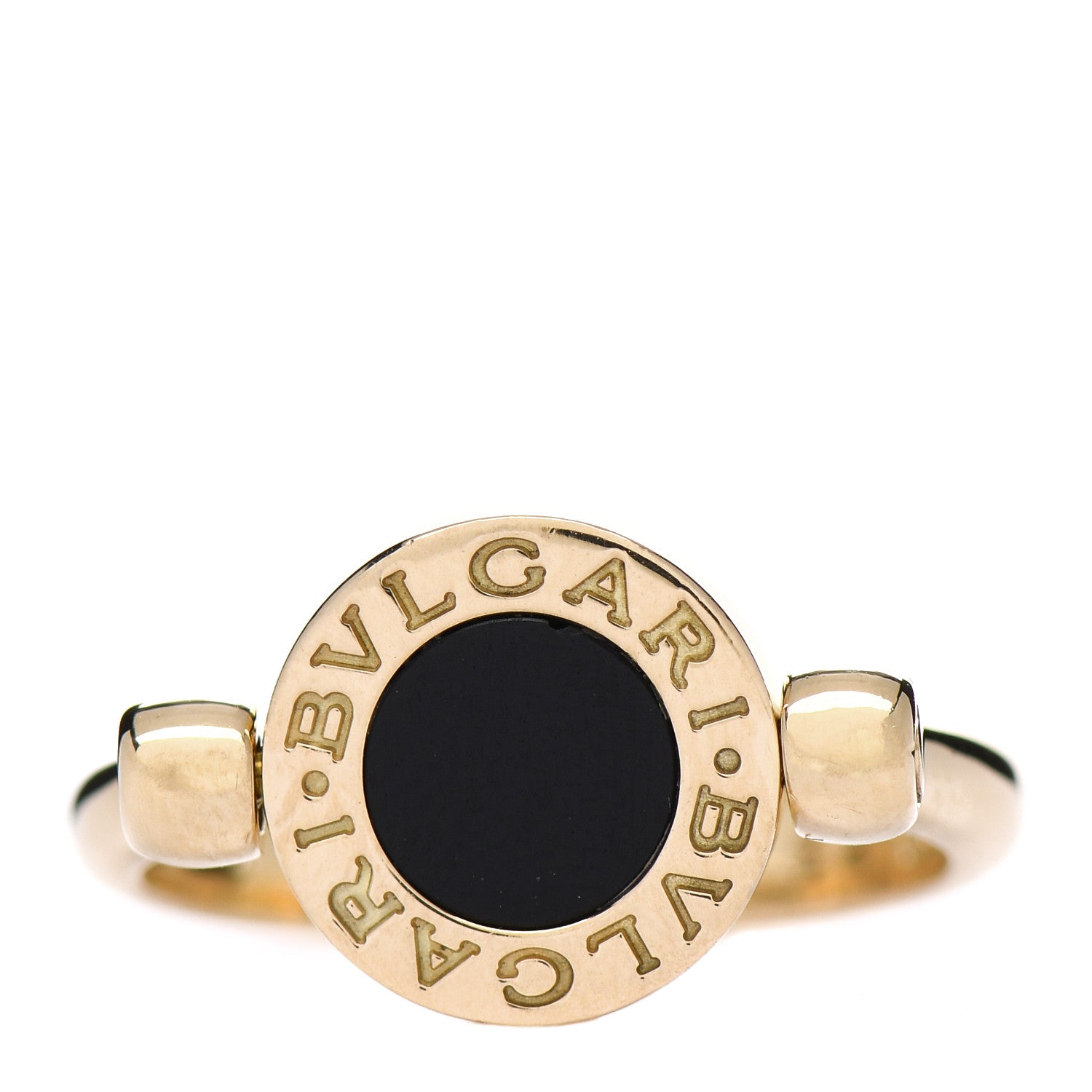 Bulgari 18K Yellow Gold Mother of Pearl Black Onyx BVLGARI BVLGARI Ring 52 6 1 of 6