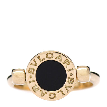 Bulgari 18K Yellow Gold Mother of Pearl Black Onyx BVLGARI BVLGARI Ring 52 6 1 of 6
