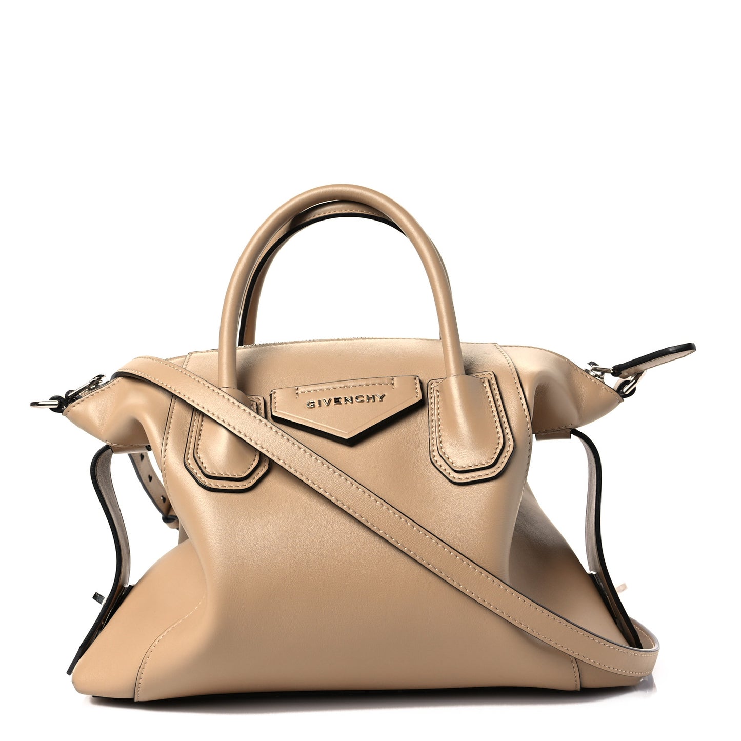 Smooth Calfskin Small Soft Antigona Beige Cappuccino