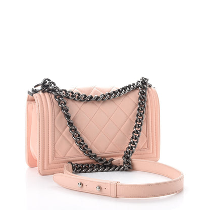 Chanel Lambskin Quilted Medium Boy Flap Light Pink 3 of 10