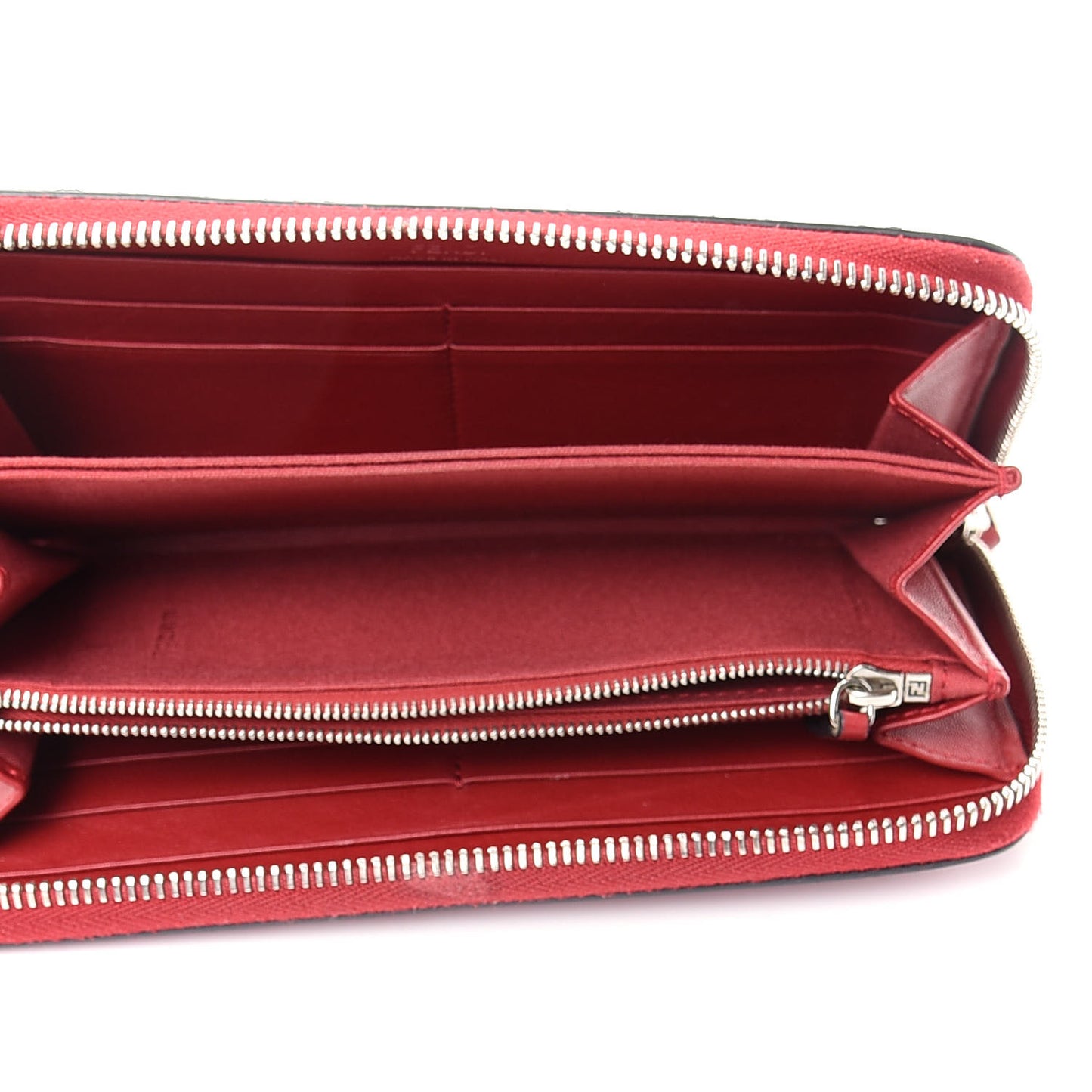 Vitello Dolce Elaphe Monster Eyes Zip Around Wallet Ribes Naturale