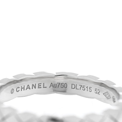 Chanel 18K White Gold Mini Coco Crush Ring 52 6 4 of 5