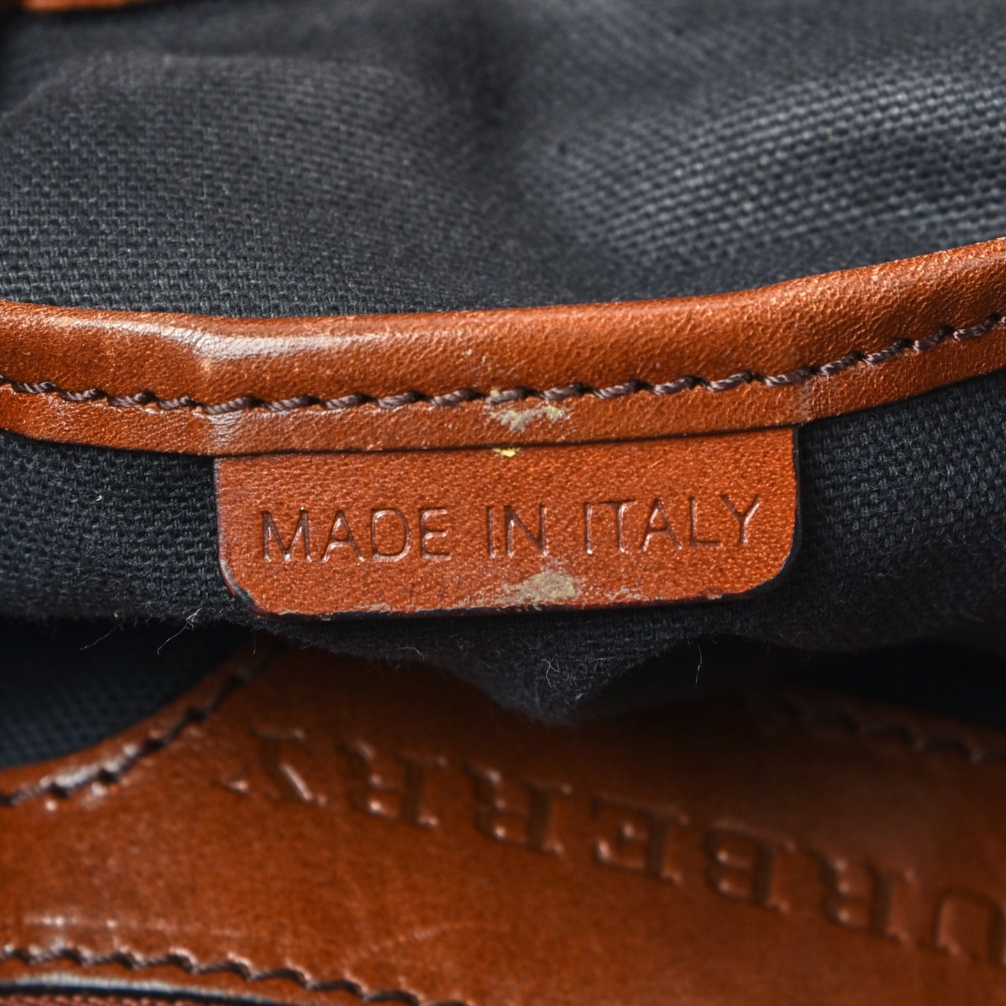 House Check Bridle Calfskin Small Whipstitch Tote Dark Tan