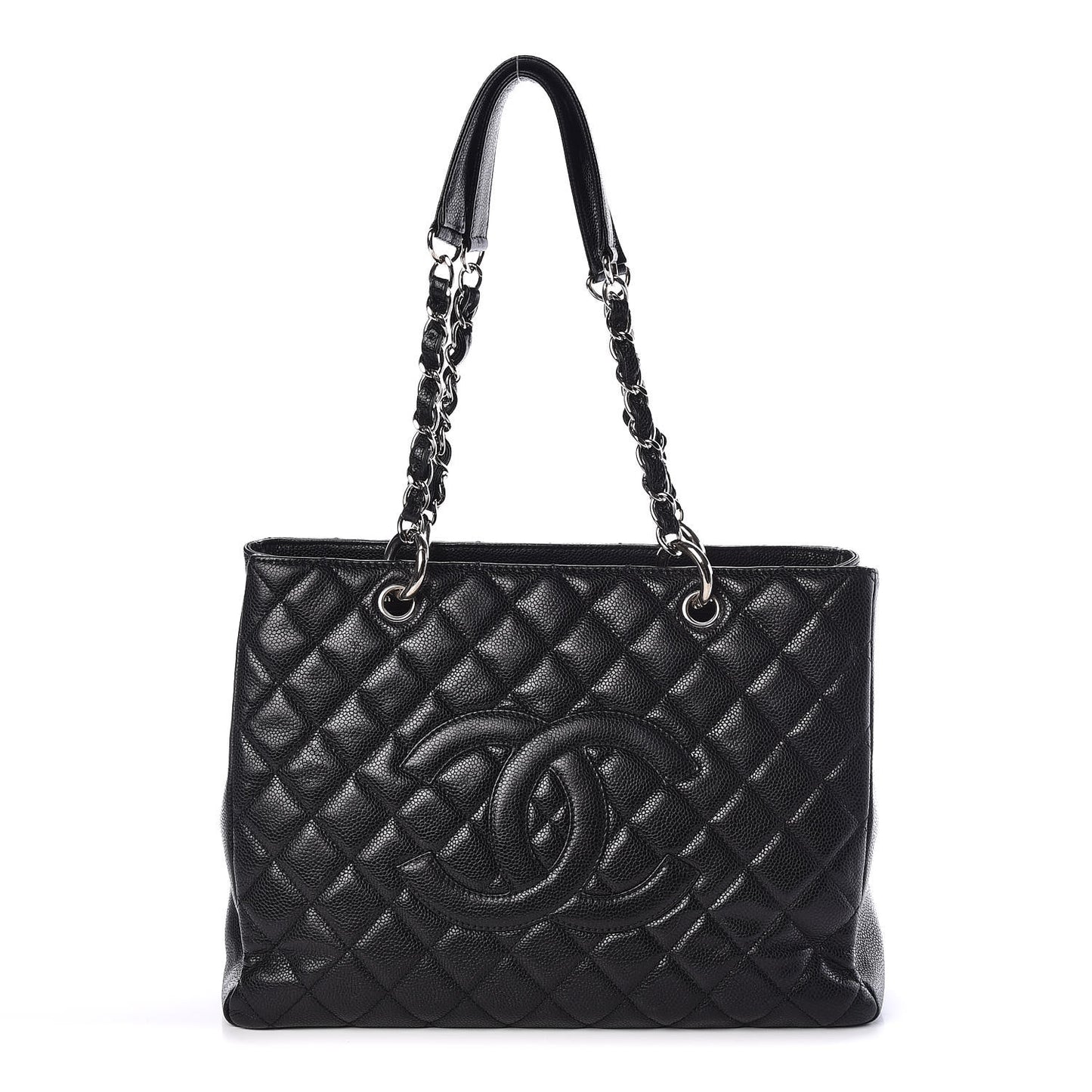 Caviar Quilted Grand Shopping Tote GST Black
