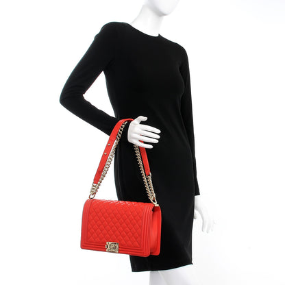 Chanel Calfskin Quilted New Medium Boy Flap Red 3 of 9