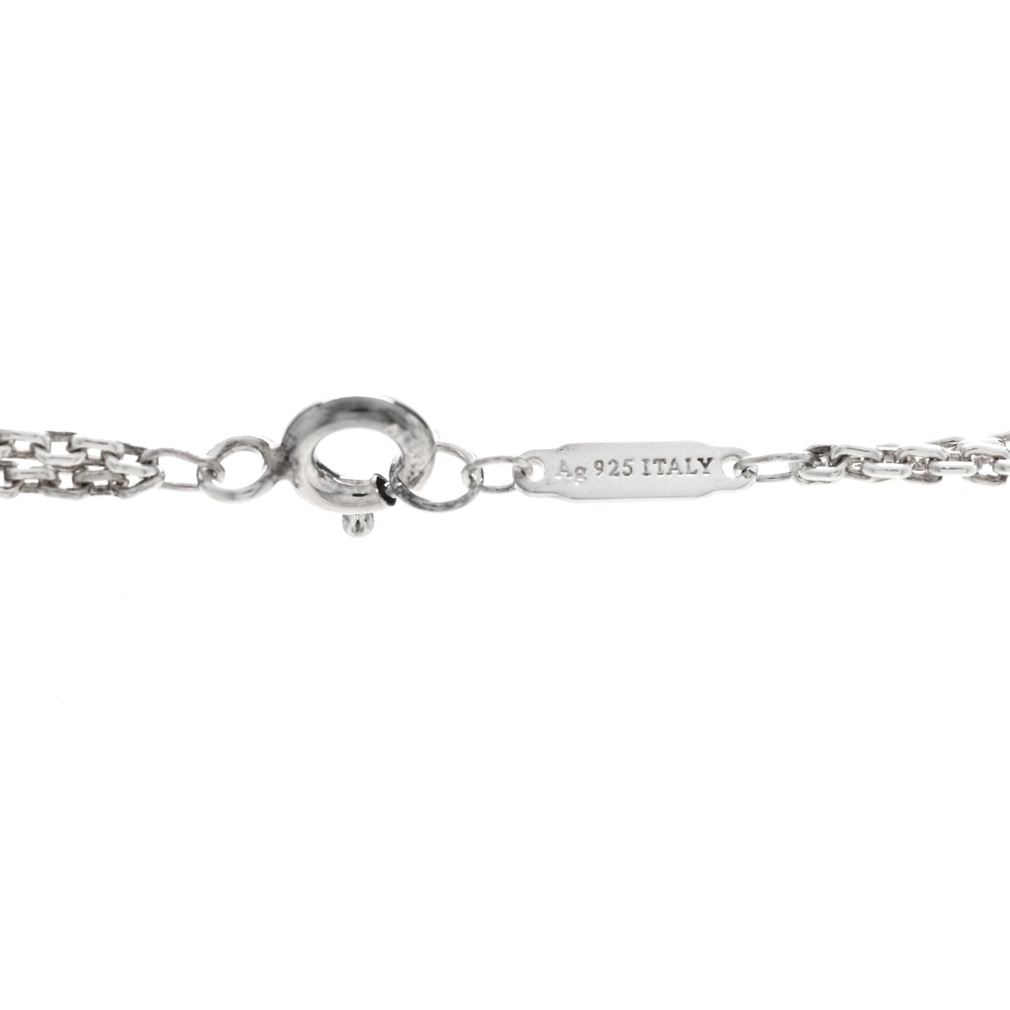 Sterling Silver Double HardWear Link Pendant Necklace