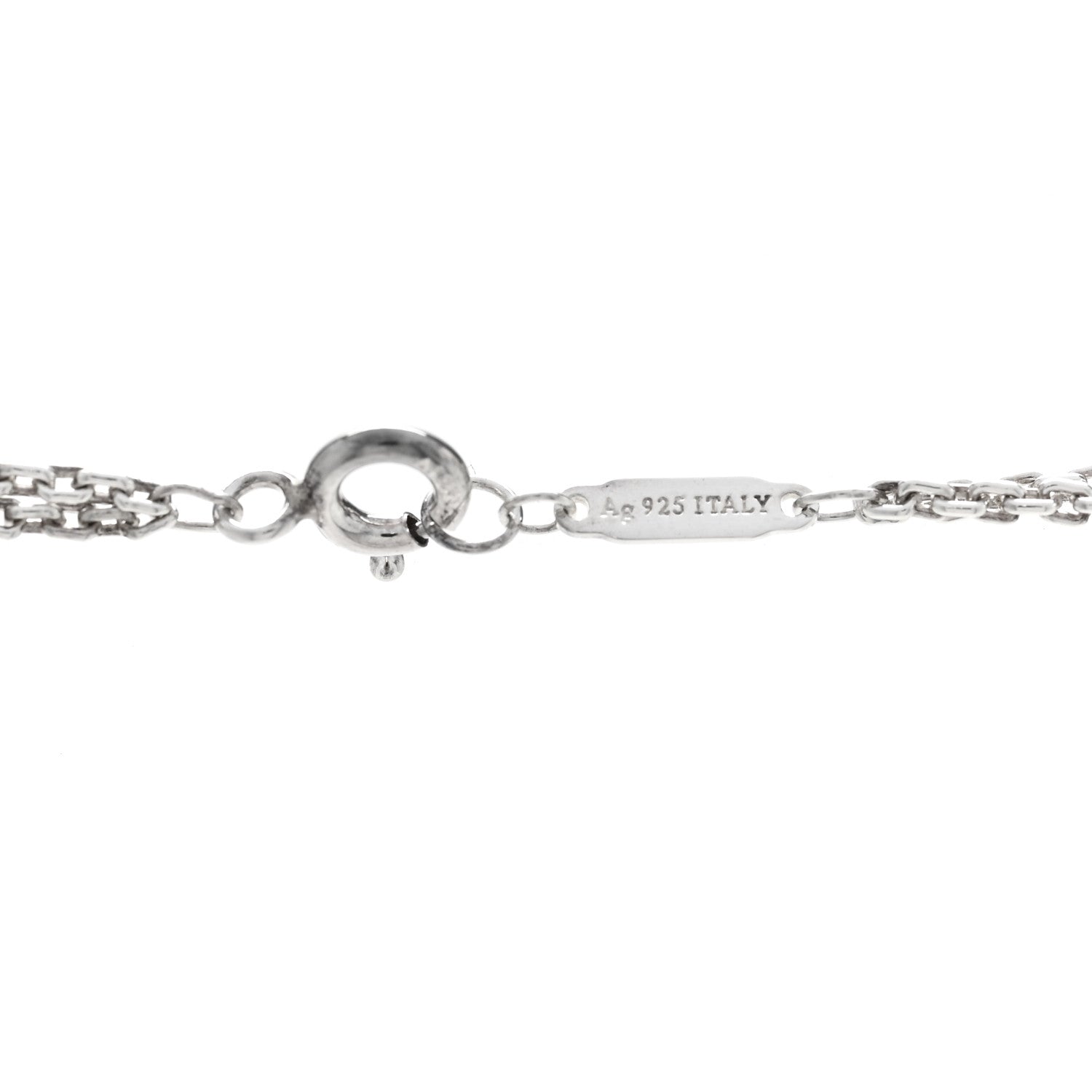Tiffany Sterling Silver Double HardWear Link Pendant Necklace 4 of 6
