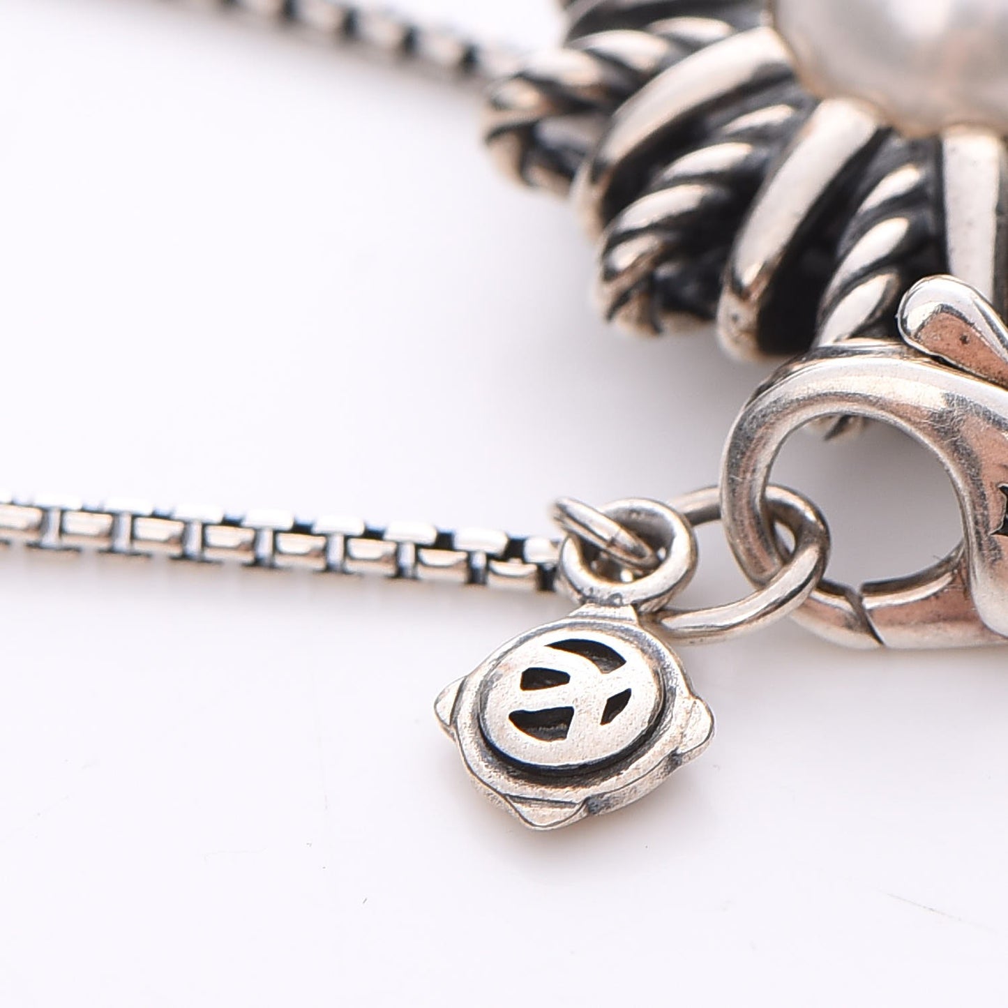Sterling Silver Pearl 18mm Starburst Pendant Necklace