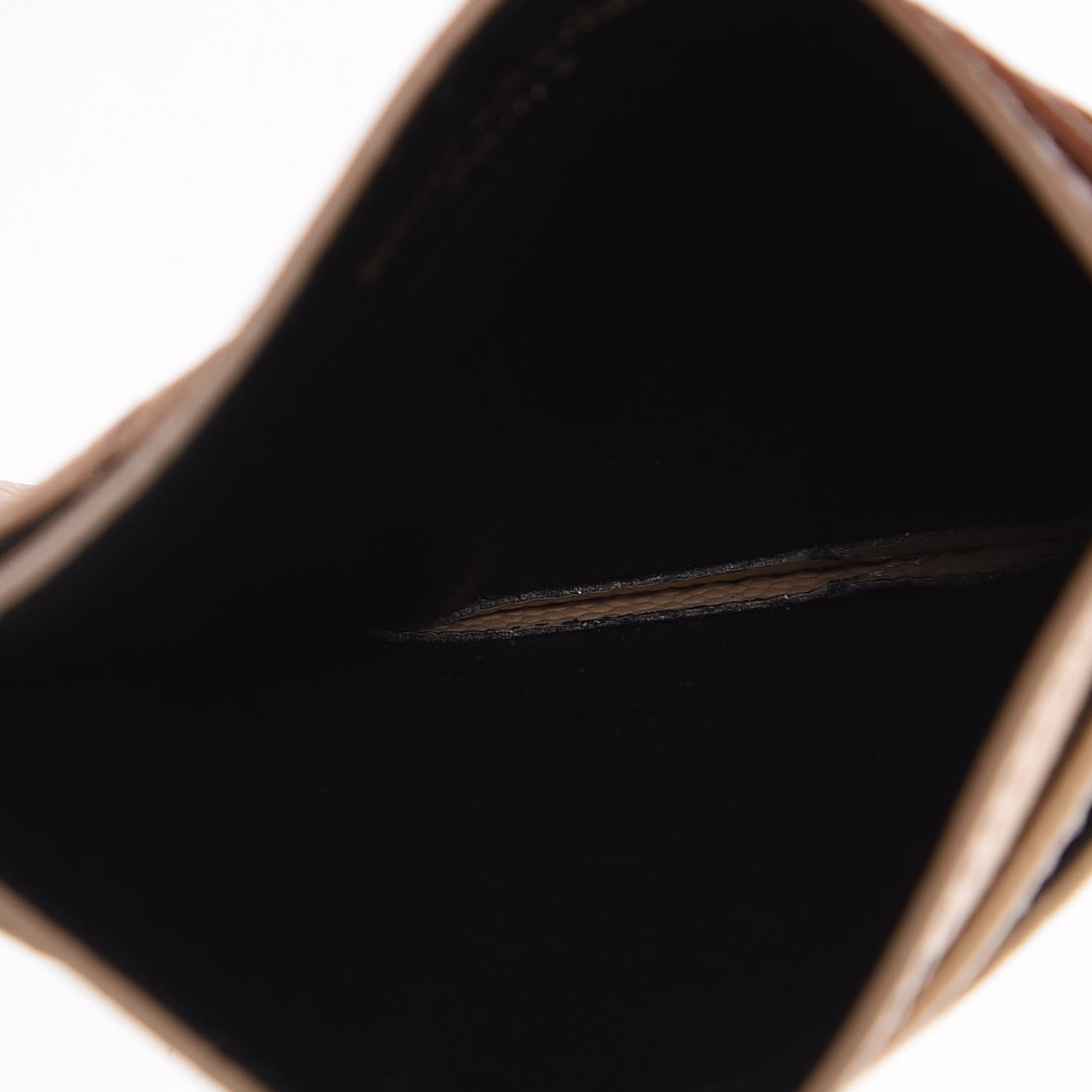 Saint Laurent Grain De Poudre Matelasse Chevron Monogram Credit Card Case Cork 5 of 8