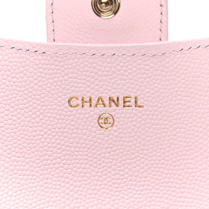 Chanel Caviar Quilted Flap Card Holder Wallet Light Pink 5 of 11