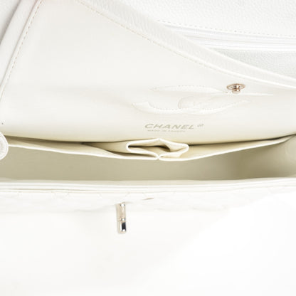 Chanel Caviar Quilted Medium Double Flap White 6 of 9