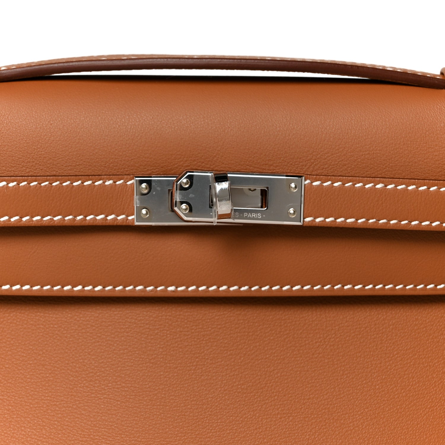 Hermes Swift Kelly Pochette Clutch Gold 8 of 9