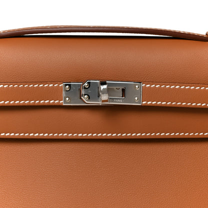 Hermes Swift Kelly Pochette Clutch Gold 8 of 9