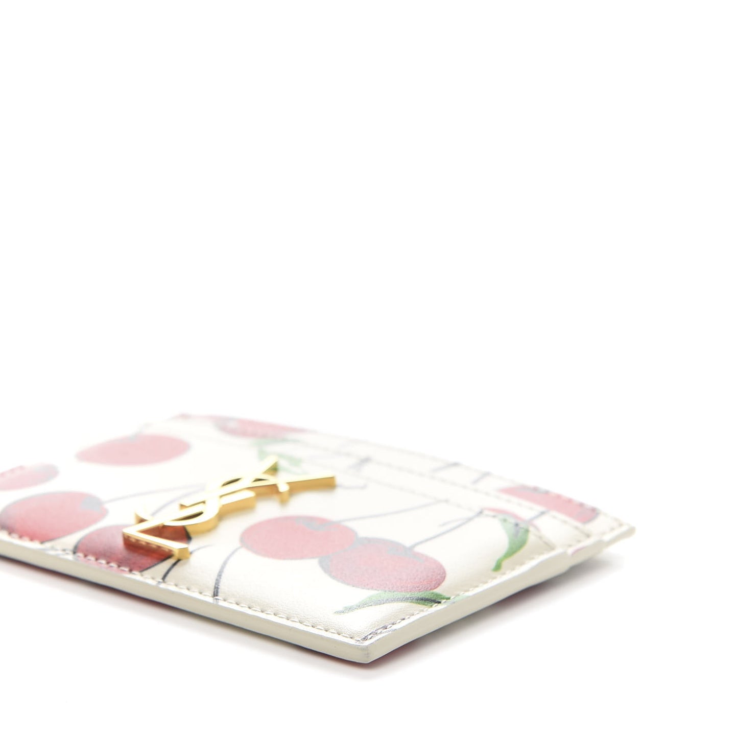 Calfskin Monogram Cherry Credit Card Case