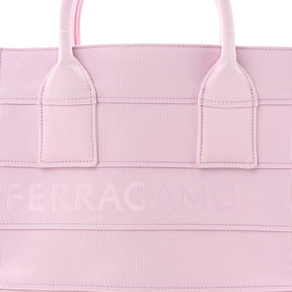 Salvatore Ferragamo SALVATORE FERRAGAMO Nylon Logo Printed Tote Pink 8 of 11
